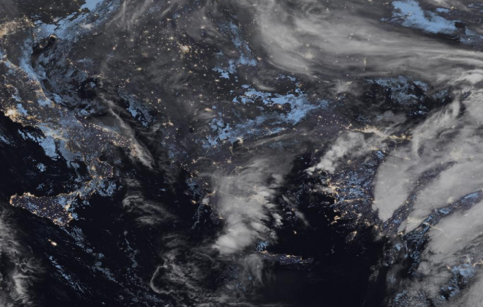 Τελευταία δορυφορική εικόνα νεφοκάλυψης