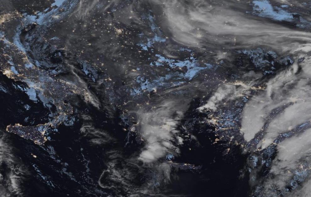 Τελευταία δορυφορική εικόνα νεφοκάλυψης