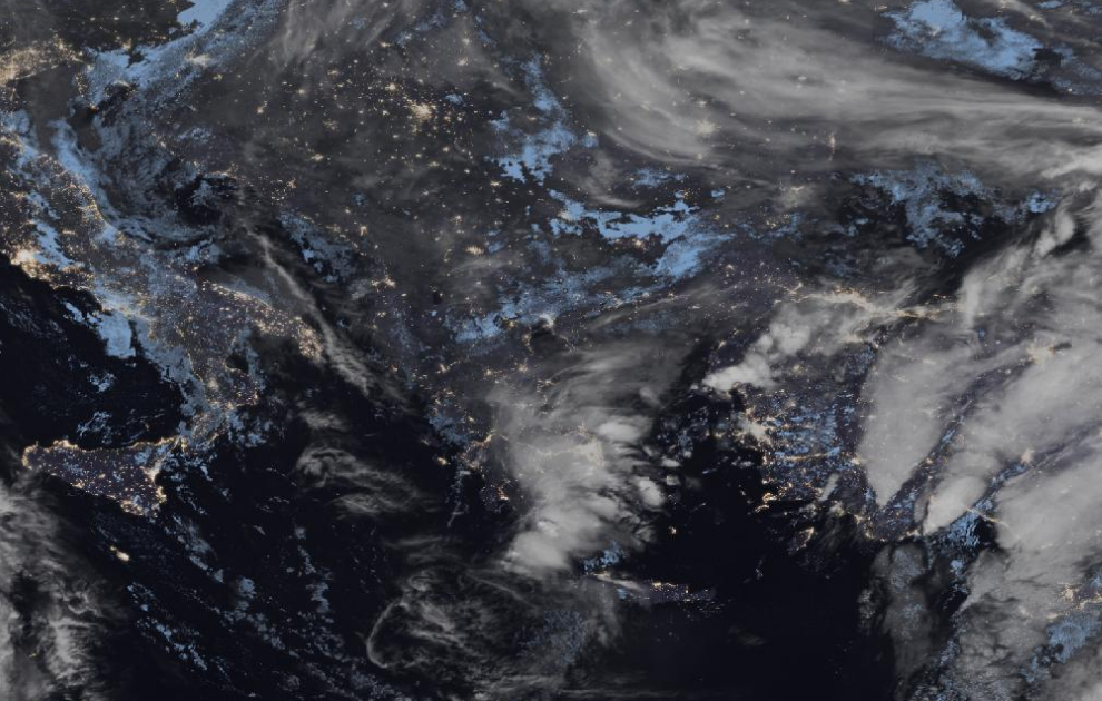 Τελευταία δορυφορική εικόνα νεφοκάλυψης