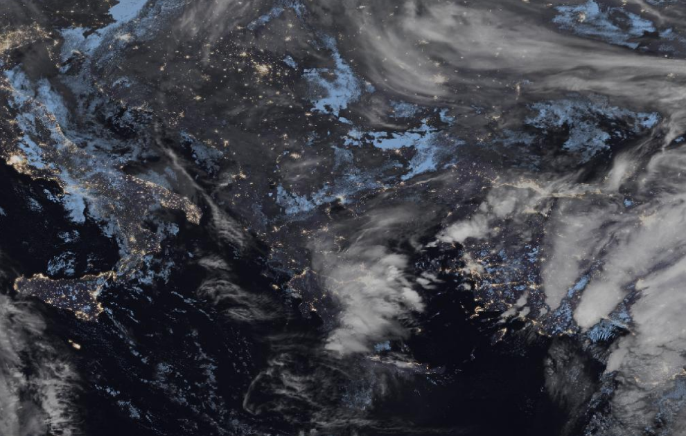 Τελευταία δορυφορική εικόνα νεφοκάλυψης