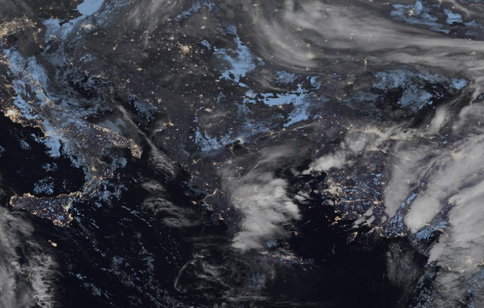 Τελευταία δορυφορική εικόνα νεφοκάλυψης