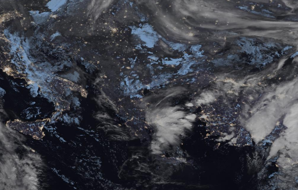 Τελευταία δορυφορική εικόνα νεφοκάλυψης