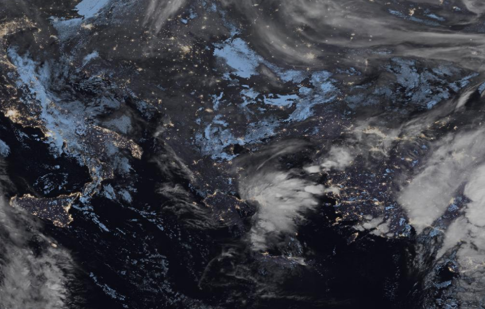 Τελευταία δορυφορική εικόνα νεφοκάλυψης