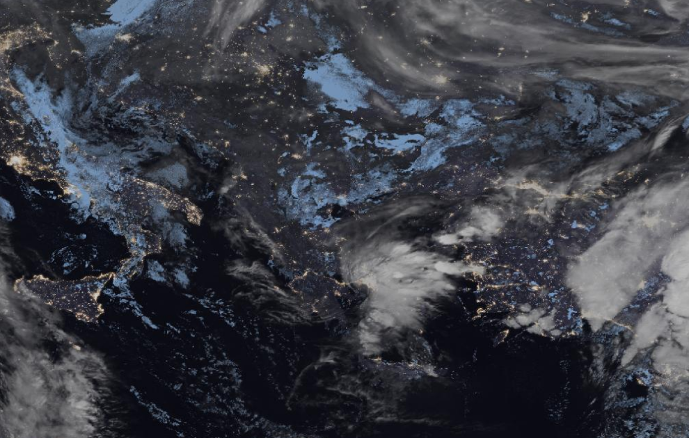 Τελευταία δορυφορική εικόνα νεφοκάλυψης