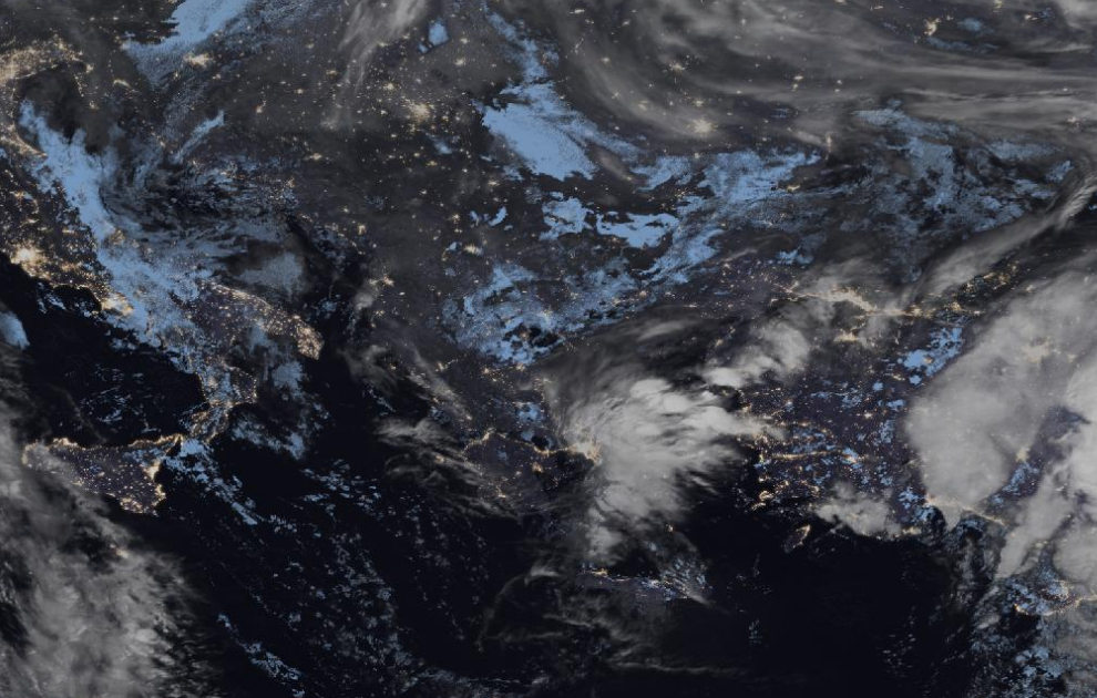 Τελευταία δορυφορική εικόνα νεφοκάλυψης