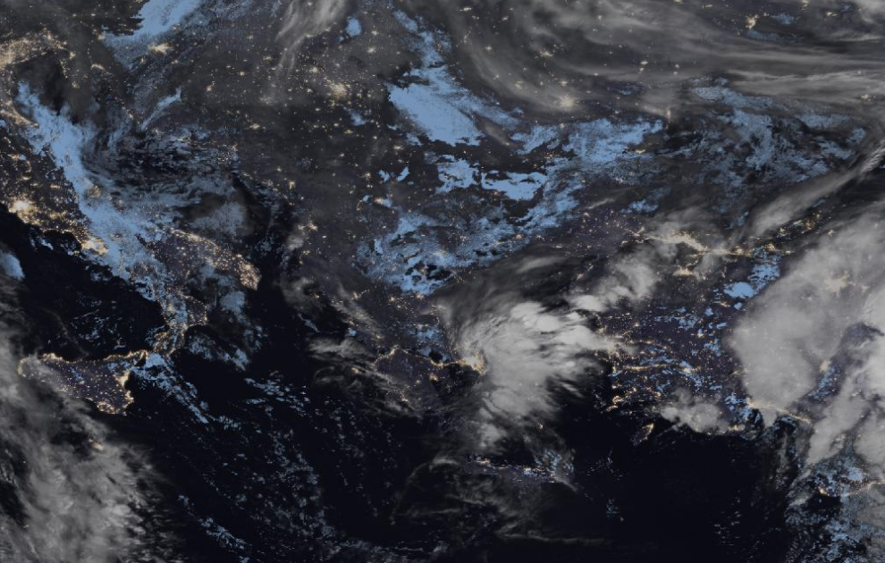 Τελευταία δορυφορική εικόνα νεφοκάλυψης