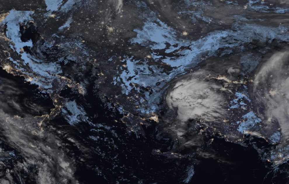 Τελευταία δορυφορική εικόνα νεφοκάλυψης