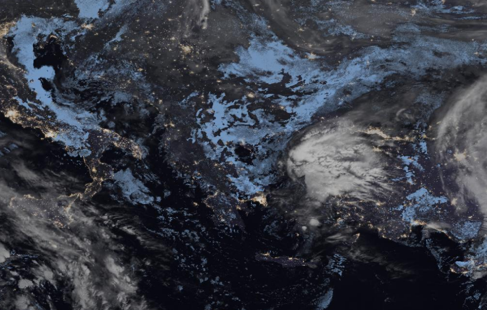 Τελευταία δορυφορική εικόνα νεφοκάλυψης