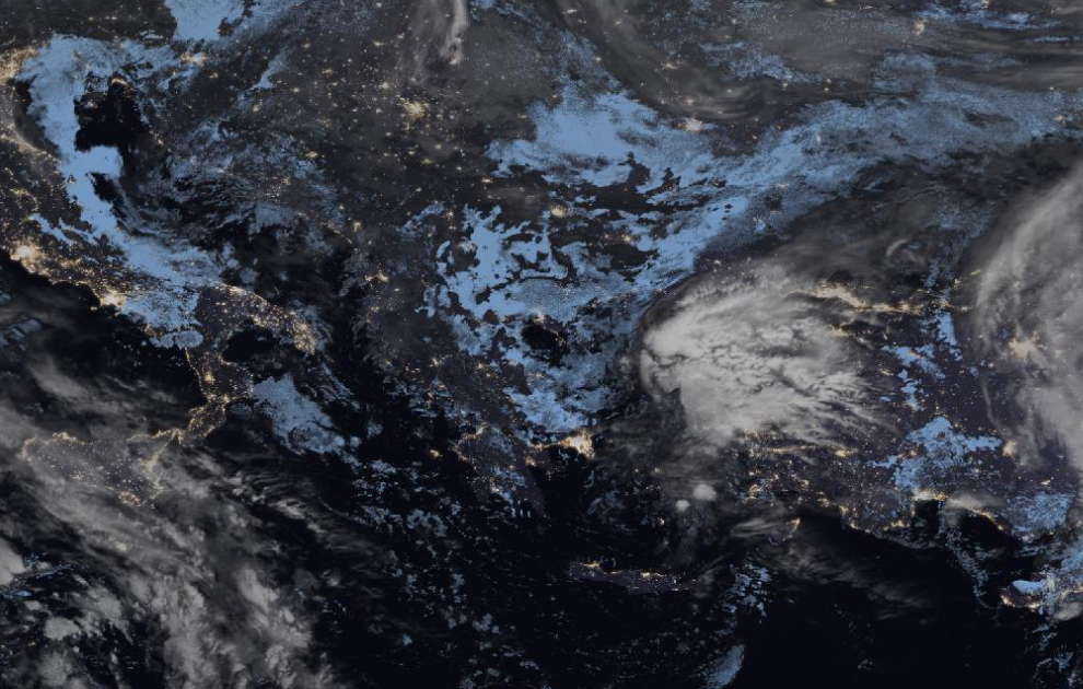 Τελευταία δορυφορική εικόνα νεφοκάλυψης