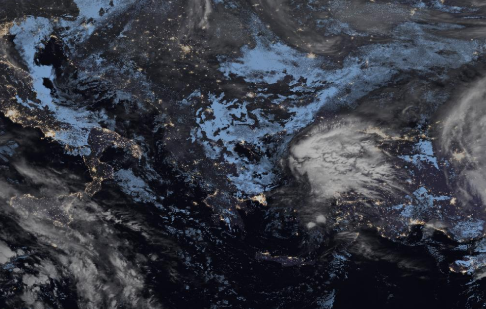 Τελευταία δορυφορική εικόνα νεφοκάλυψης