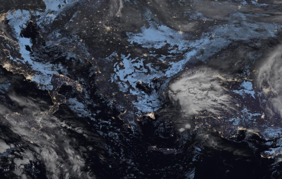 Τελευταία δορυφορική εικόνα νεφοκάλυψης