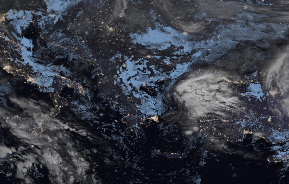 Τελευταία δορυφορική εικόνα νεφοκάλυψης