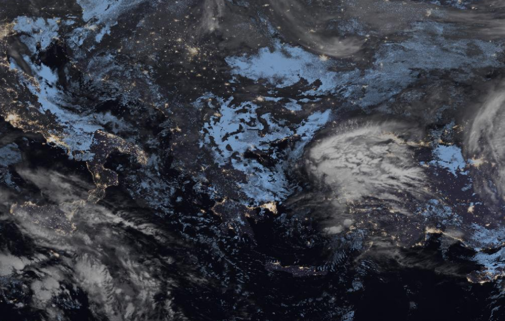 Τελευταία δορυφορική εικόνα νεφοκάλυψης