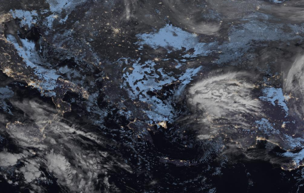 Τελευταία δορυφορική εικόνα νεφοκάλυψης