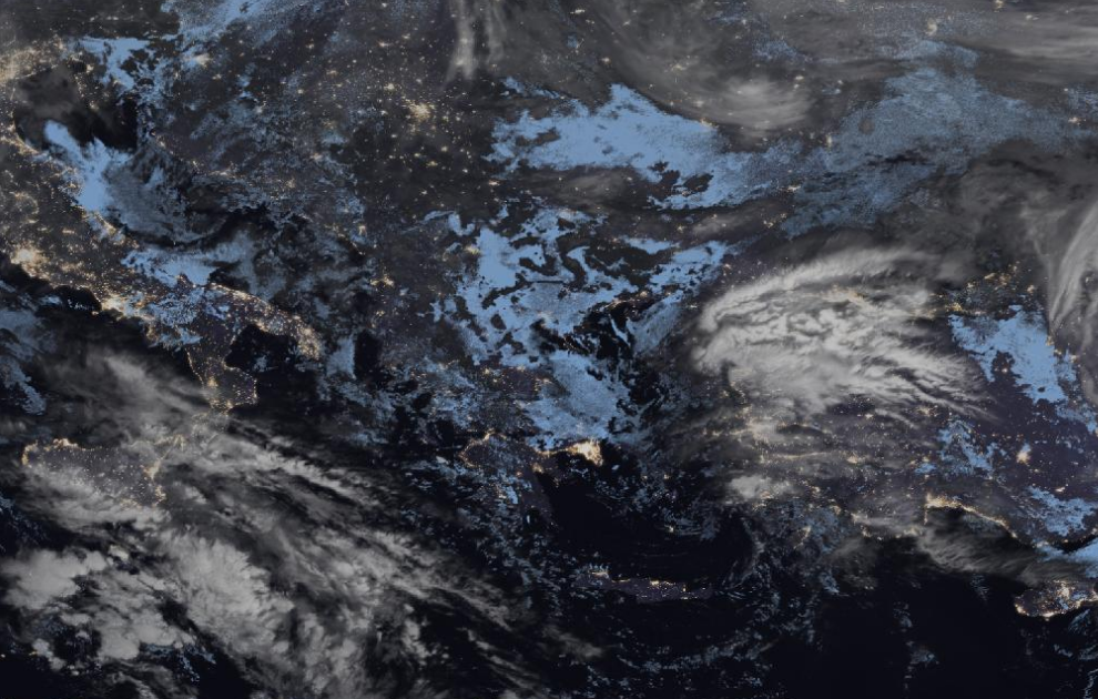 Τελευταία δορυφορική εικόνα νεφοκάλυψης