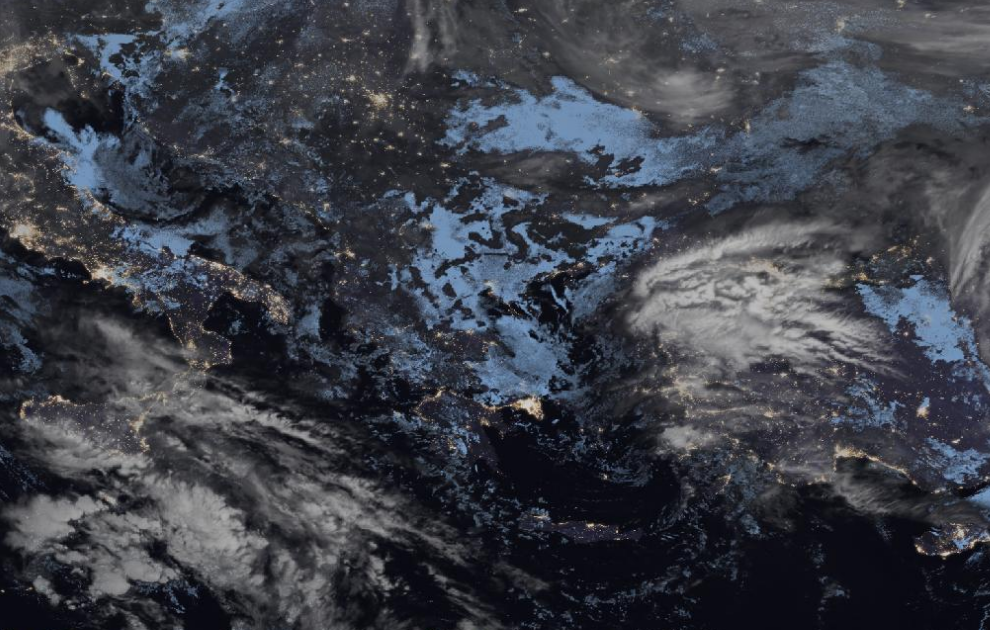 Τελευταία δορυφορική εικόνα νεφοκάλυψης