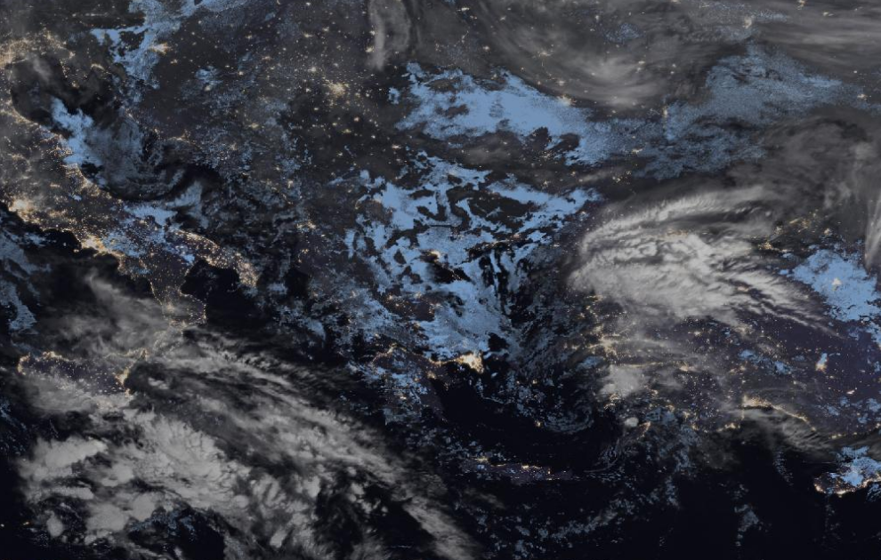 Τελευταία δορυφορική εικόνα νεφοκάλυψης