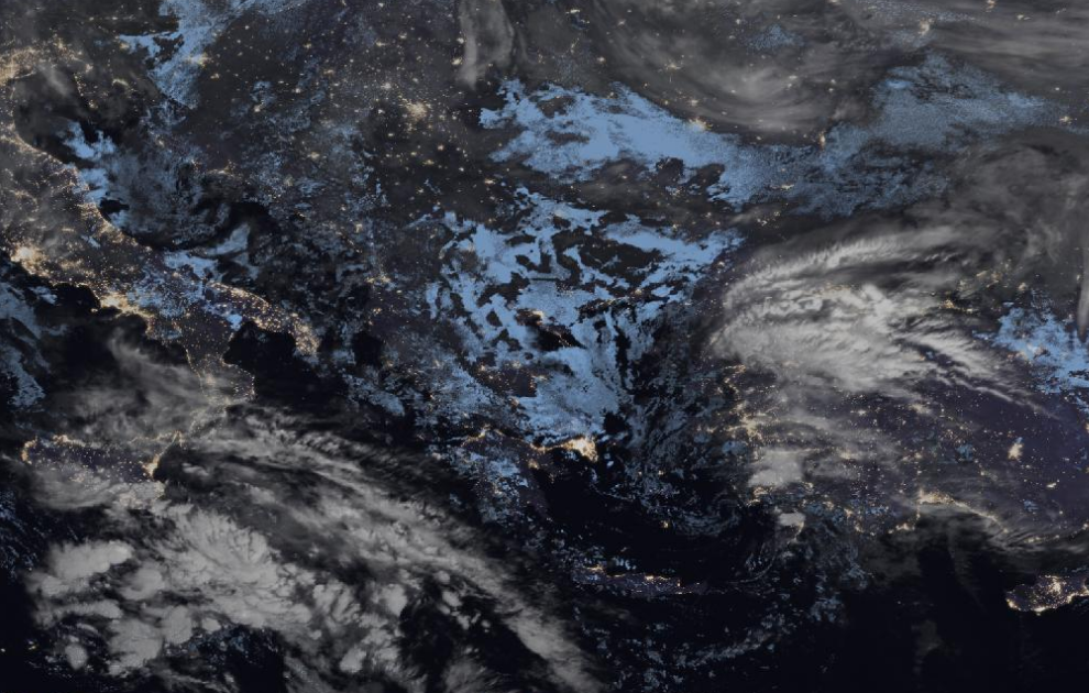 Τελευταία δορυφορική εικόνα νεφοκάλυψης