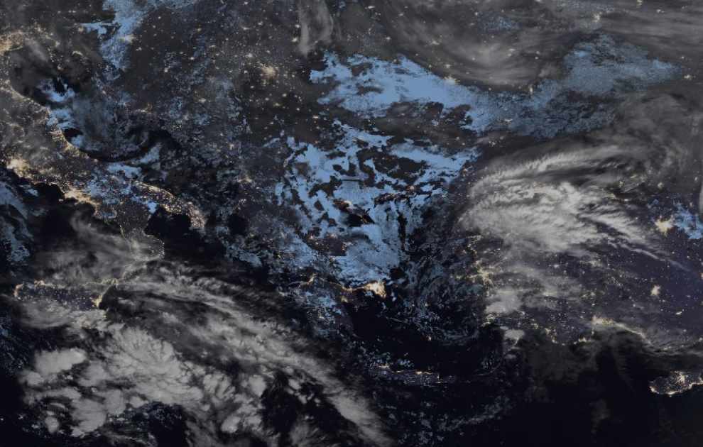 Τελευταία δορυφορική εικόνα νεφοκάλυψης