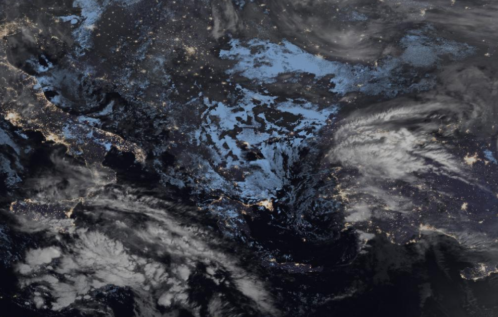 Τελευταία δορυφορική εικόνα νεφοκάλυψης