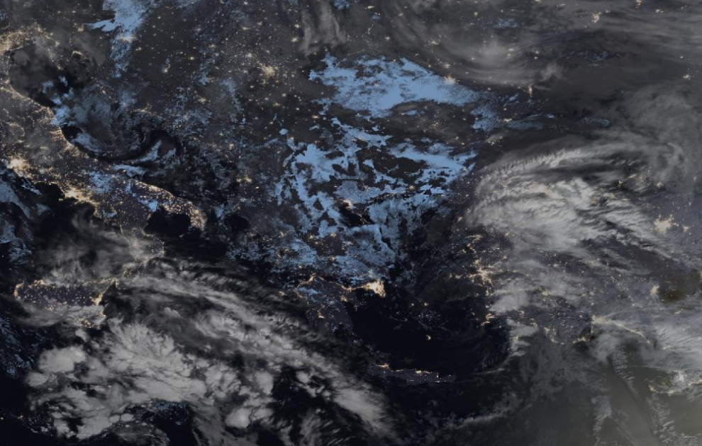 Τελευταία δορυφορική εικόνα νεφοκάλυψης