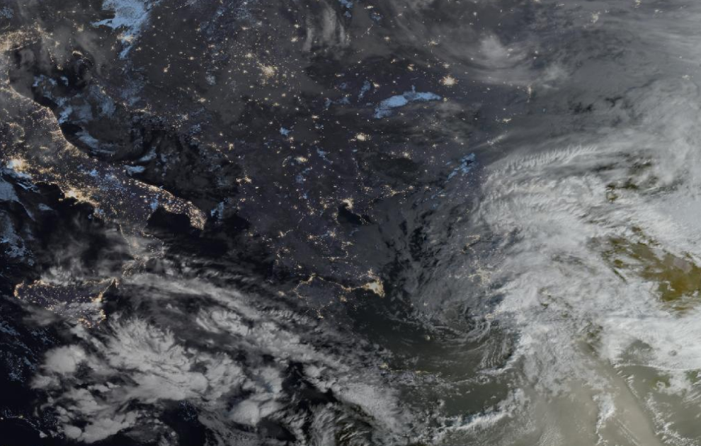 Τελευταία δορυφορική εικόνα νεφοκάλυψης