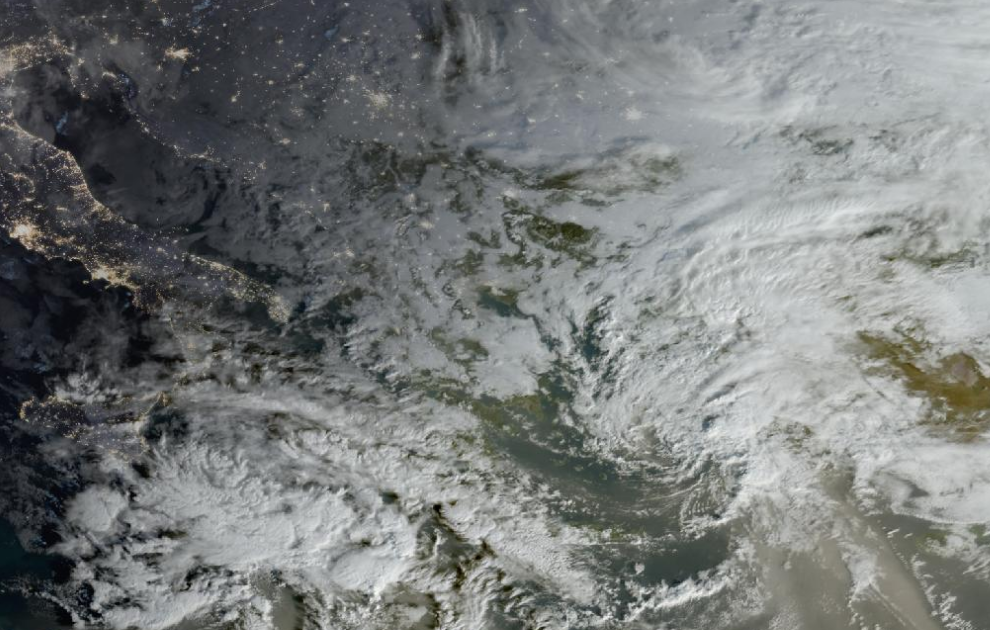 Τελευταία δορυφορική εικόνα νεφοκάλυψης