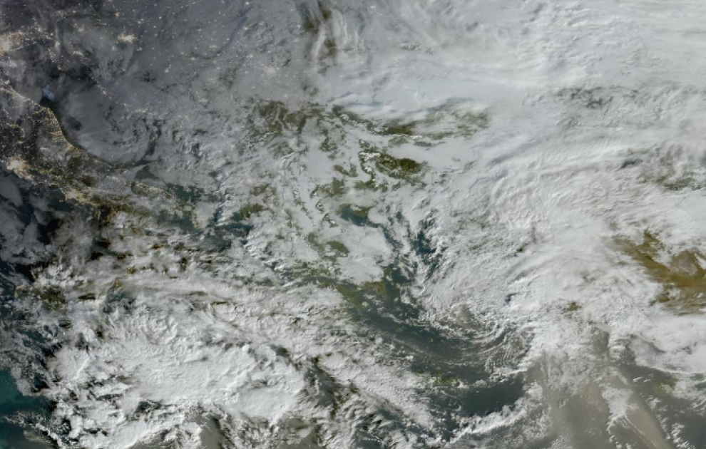 Τελευταία δορυφορική εικόνα νεφοκάλυψης