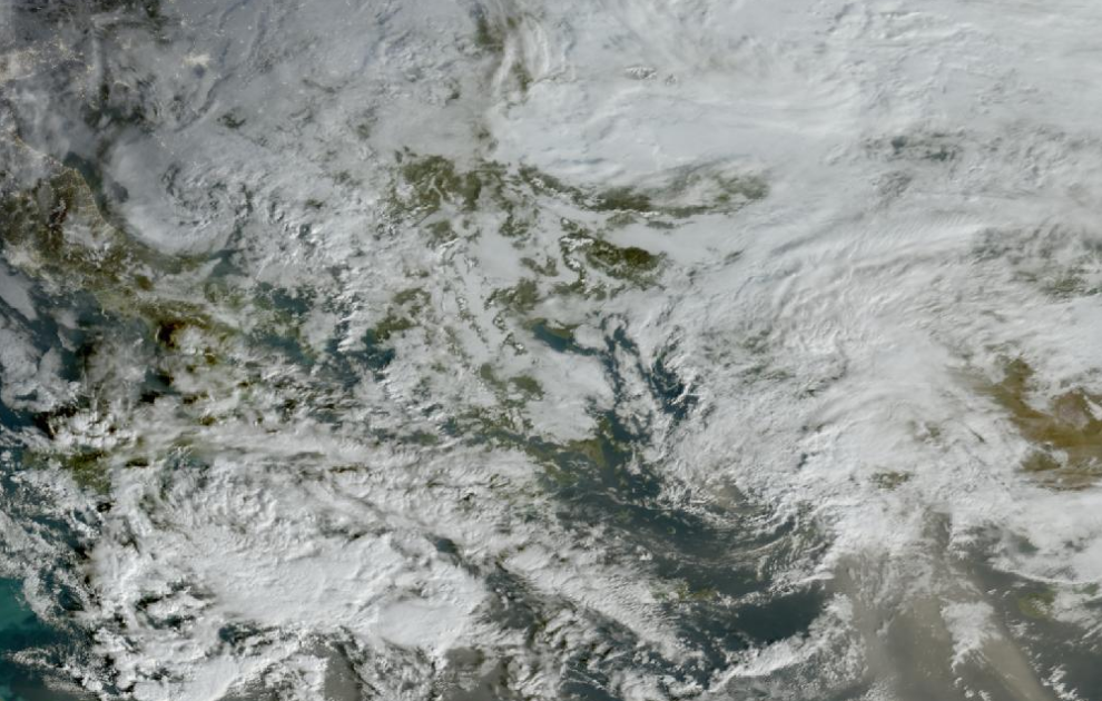 Τελευταία δορυφορική εικόνα νεφοκάλυψης