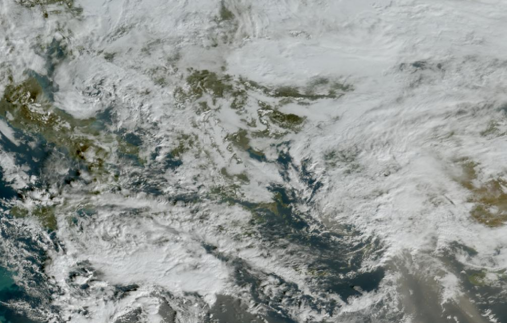 Τελευταία δορυφορική εικόνα νεφοκάλυψης