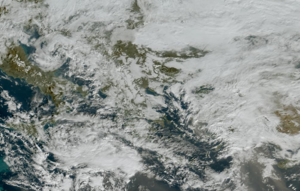 Τελευταία δορυφορική εικόνα νεφοκάλυψης