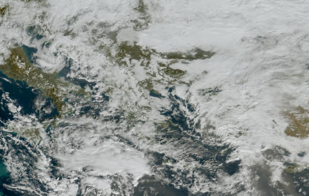 Τελευταία δορυφορική εικόνα νεφοκάλυψης