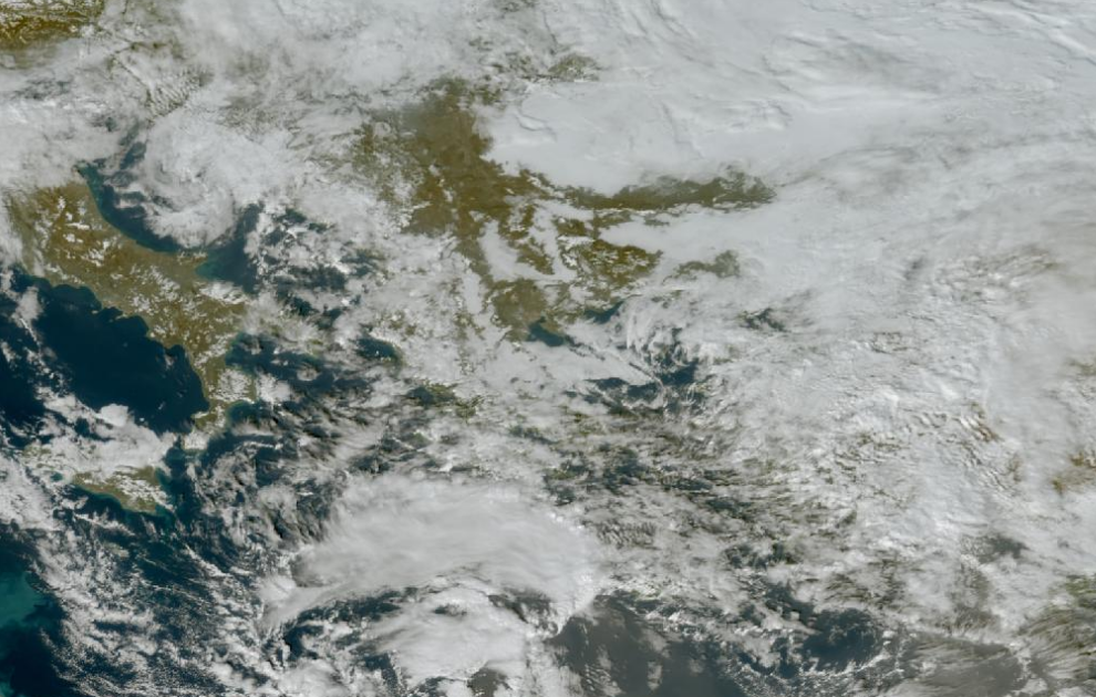 Τελευταία δορυφορική εικόνα νεφοκάλυψης