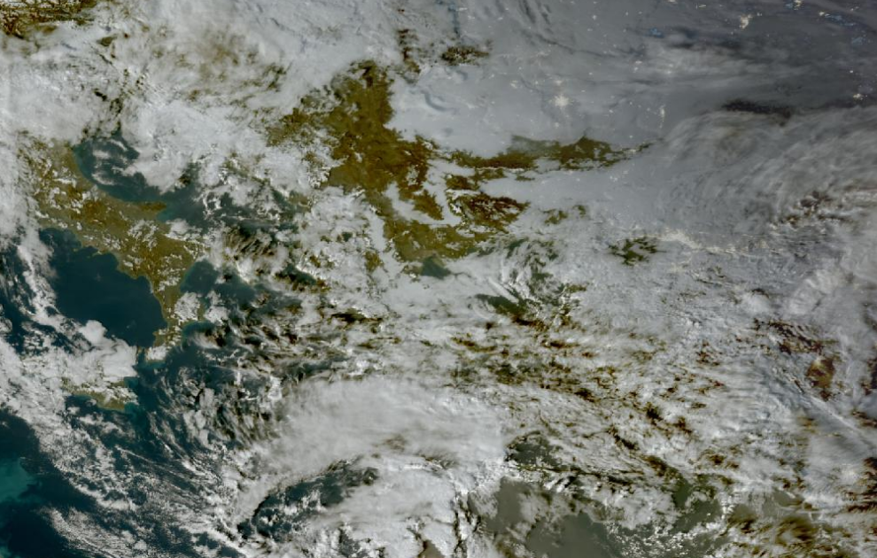 Τελευταία δορυφορική εικόνα νεφοκάλυψης