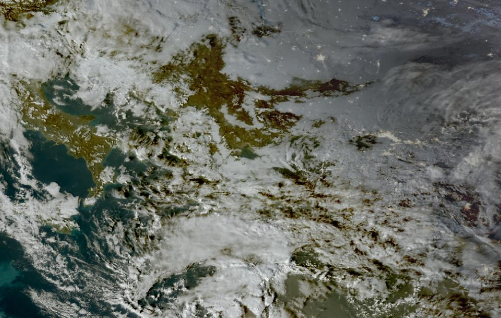 Τελευταία δορυφορική εικόνα νεφοκάλυψης