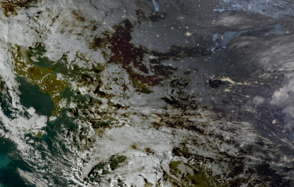 Τελευταία δορυφορική εικόνα νεφοκάλυψης