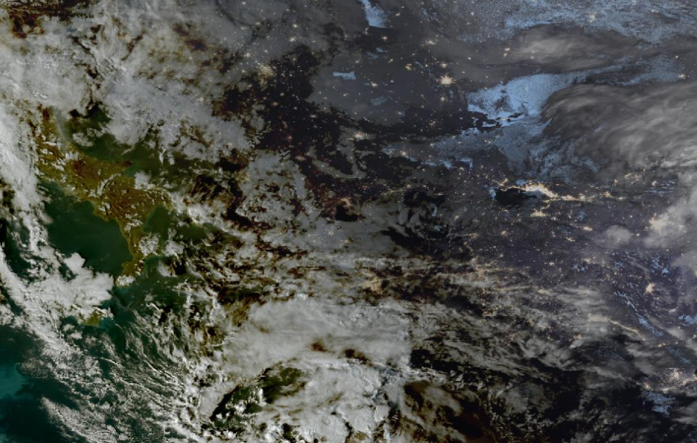 Τελευταία δορυφορική εικόνα νεφοκάλυψης