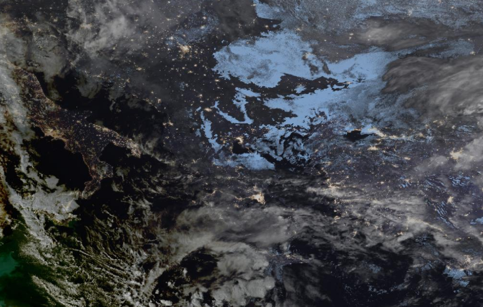 Τελευταία δορυφορική εικόνα νεφοκάλυψης