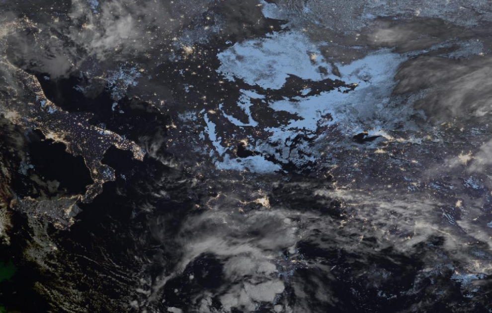 Τελευταία δορυφορική εικόνα νεφοκάλυψης