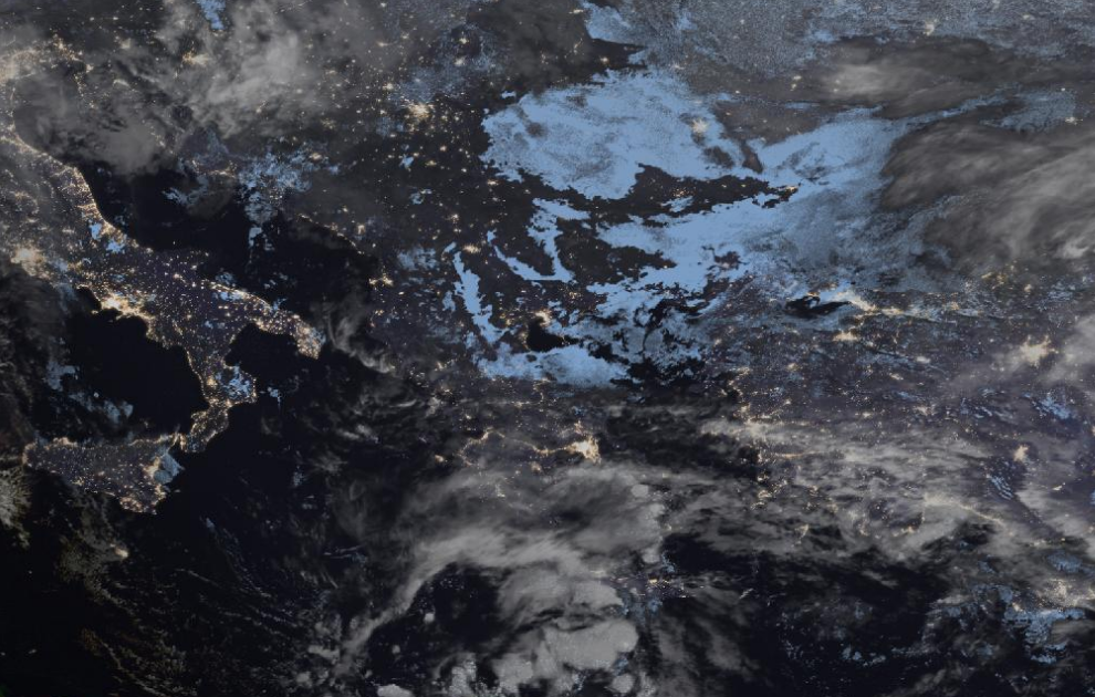 Τελευταία δορυφορική εικόνα νεφοκάλυψης