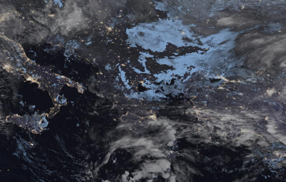 Τελευταία δορυφορική εικόνα νεφοκάλυψης