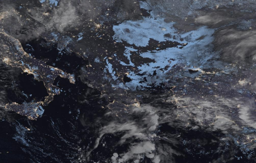 Τελευταία δορυφορική εικόνα νεφοκάλυψης