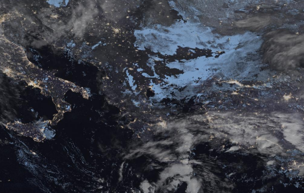 Τελευταία δορυφορική εικόνα νεφοκάλυψης