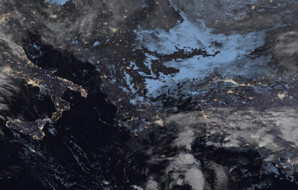 Τελευταία δορυφορική εικόνα νεφοκάλυψης