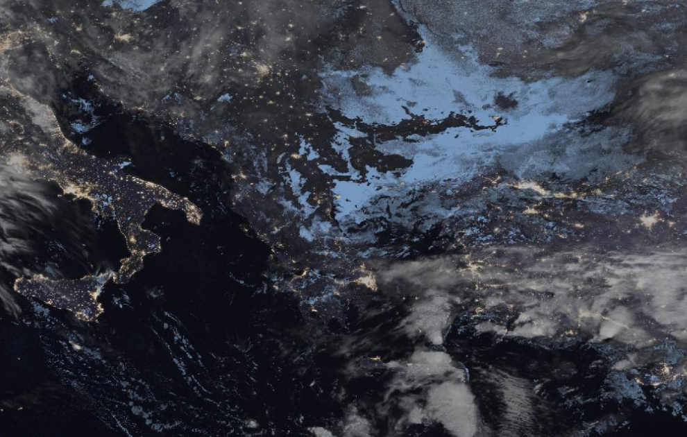 Τελευταία δορυφορική εικόνα νεφοκάλυψης