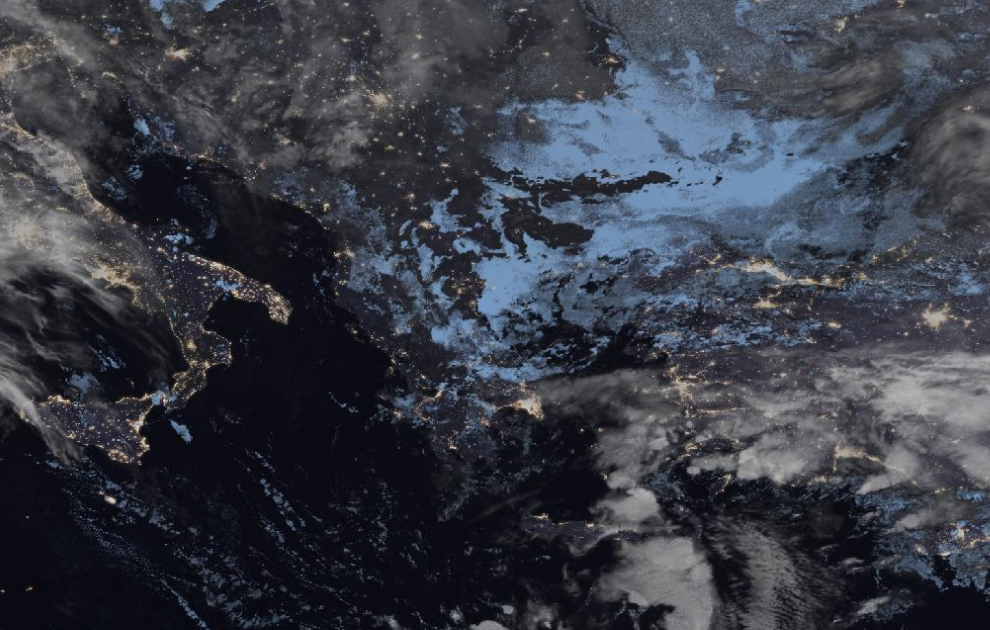 Τελευταία δορυφορική εικόνα νεφοκάλυψης