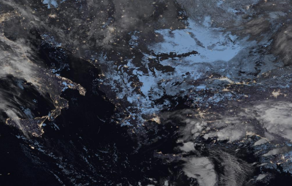 Τελευταία δορυφορική εικόνα νεφοκάλυψης