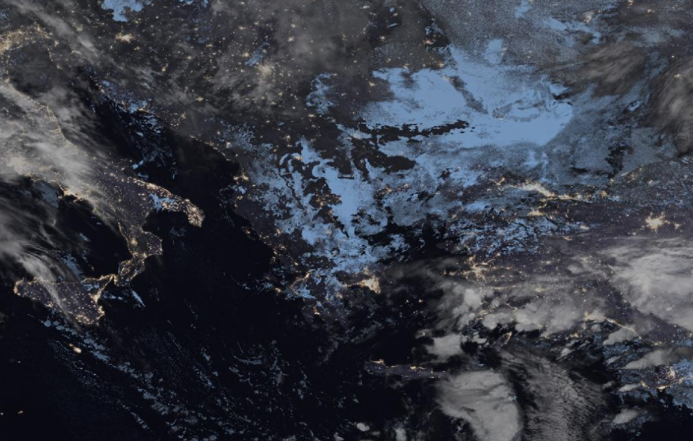 Τελευταία δορυφορική εικόνα νεφοκάλυψης