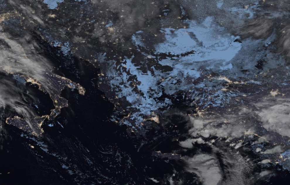 Τελευταία δορυφορική εικόνα νεφοκάλυψης