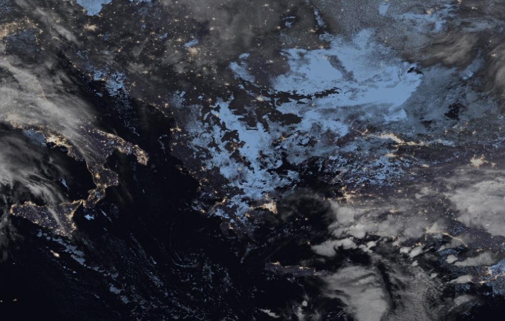 Τελευταία δορυφορική εικόνα νεφοκάλυψης